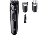Barbero - Braun Series 3 BT3520, 2 peines para barba, 40 ajustes de longitud, Lámina ultra afilada, Negro