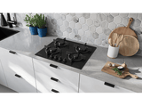 Placa de gas - Balay 3ETG664RB, 4 Zonas, 30 cm Diámetro Zona Grande, 59 cm Anchura, Gas Butano, Cristal Templado, Negro