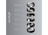 Anillo inteligente - Oura Ring 5, Talla 12, Hasta 9 días autonomía, Bluetooth, 50 métricas de salud, Titanio, Brushed Silver