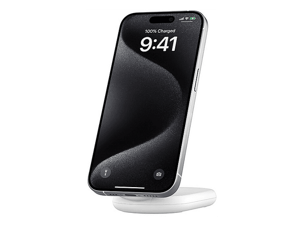 Cargador móvil inalámbrico - Belkin WIB007VFWH, Compatibilidad con Dispositivos que funcionen Estándar Qi2, 15W, Blanco