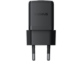 Cargador de pared - Baseus PALM, 20W, Kit con cable 60W y 100 cm, Carga ultrarrápida, Control de temperatura, Universal, Negro Cluster