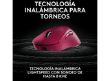 Ratón gaming - Logitech Pro X Superlight 2 DEX, 44.000 ppp, Lightspeed, Interruptores Lightforce, 95h batería, Sensor Hero 2, 60 gramos, Magenta