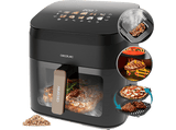 Freidora de aire - Cecotec Cecofry&Grill Smokin’ 8500, 2200W, 8.5L, 10 menús, Ahumador, 3en1, Pizza Maker, Doble resistencia, Incluye chips de madera