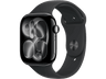 Apple Watch Series 11 (2025), GPS, 46 mm, Caja de aluminio Negro Azabache, Correa deportiva Negra, S/M, Calidad del sueño, 24h Autonomía