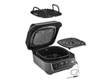 Freidora de aire - Ninja EG351EU, 1760 W, Parrilla, 5 Funciones de Cocción, Sensor de Cocción Digital/Termómetro, Negro/Plata