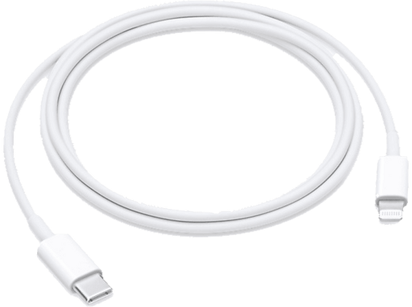 Appla Cable de USB-C a Lightning, iPhone, iPad o iPod, Thunderbolt 3 (USB-C), 1 metros, Blanco