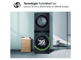 Lavadora secadora - LG WT1716BBF, Torre de lavado 17/16 kg, TurboWash™, Smart Pairing™, Inox grafito