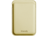 Tarjetero para móvil - Friendly License FRTAR007, TPU y Adhesivo 3M, Magsafe, Beige