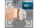 Calefactor - Cecotec ReadyWarm 2000 Max Dual White, 2000 W, 3 modos, 20 m², Silencioso, Intuitivo, White