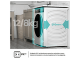 Lavadora secadora - Hisense WD5I1245BWR, 12/8 Kg, iFIT, Wi Fi, Programa especial mascotas, Blanco