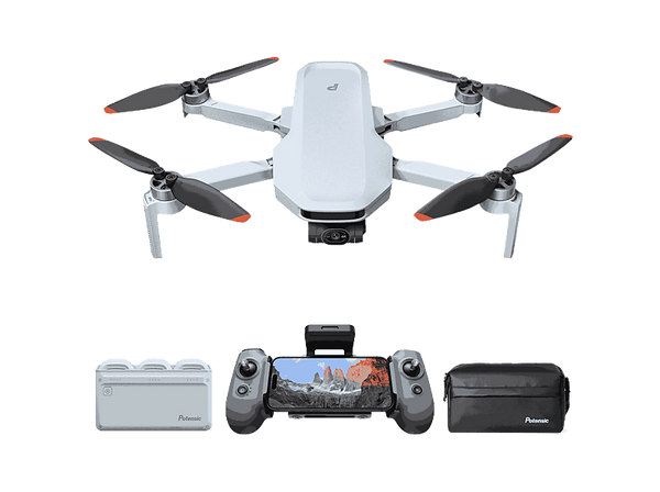 Dron - Potensic ATOM 2 (Fly More Combo), Sensor CMOS 48 MP, Vídeo 4K 30 fps, Autonomía 32 min, Rango 10 km, AI Night, GPS, Blanco