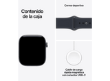 Apple Watch Series 12 (2026), GPS, 42mm, Caja de aluminio Gris espacial, Correa deportiva Azul marino, Talla M/L, Siri AI