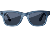 Gafas IA - Ray-Ban Meta, Wayfarer, Mate jeans transparente, Polarizadas en azul empolvado