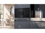 Microondas con grill - Siemens BE555LMB1,Serie IQ500, 900 W, 5 niveles, Limpieza HIdrolítica Humid Clean, recetas automáticas CookControl, 25 l, Negro