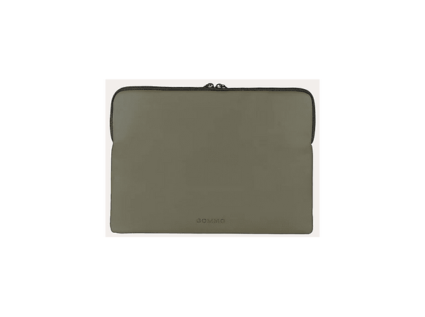 Funda portátil - Tucano Gommo Sleeve, 14", Para Portátiles de 14" o MacBook Air de 15" (2023-2024), Impermeable, Bolsillo Exterior, Verde Militar