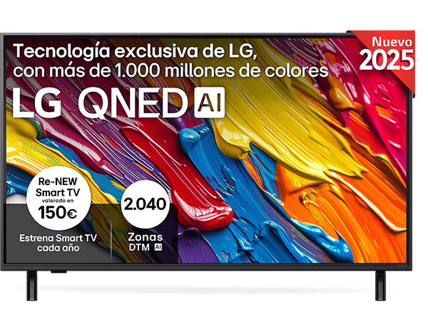TV QNED 43" - LG 43QNED82A6B, UHD 4K, Procesador Inteligente α7 AI Processor 4K Gen8, Smart TV, DVB-T2 (H.265), Ashed Blue