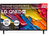 TV QNED 43 - LG 43QNED82A6B, UHD 4K, Procesador Inteligente α7 AI Processor 4K Gen8, Smart TV, DVB-T2 (H.265), Ashed Blue