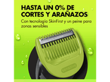 Afeitadora corporal - Gillette Labs i3 Body + Intimate, Tecnología Skinfirst, Wet&Dry, 2 peines, Pack con maquinilla de afeitar corporal GilletteLabs