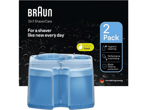 Accesorio afeitadora - Braun cartuchos de limpieza ShaverCare 3 en 1 para SmartCare Center, 2 unidades