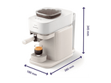Cafetera express - Philips Baristina Variety BAR320/00, 16 Bar, 2 Compartimentos Grano, Molinillo Cerámico, Espresso y Lungo, 1,2 L, 3 Años Garantía