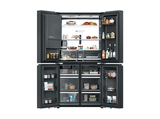 Frigorífico americano - Haier Horizon HCW99F18DIMB, No Frost, 182,5 cm, 630 l, Dispensador Agua y Hielo, Nutribank, Negro