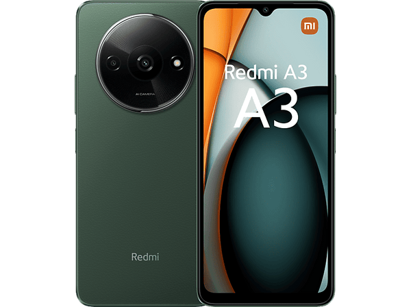 Móvil - Xiaomi Redmi A3, Verde, 64 GB, 3 GB RAM, 6.71" HD+, MediaTek Helio G36, 5000 mAh, Android