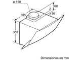 Campana decorativa - Balay 3BC565GN, 3 velocidades, 216 W, 593 m³/h, 60 cm, Inclinable, Iluminación LED, Negro