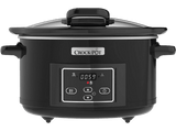 Olla de cocción lenta - Crock-Pot CSC052X, 220 W, 4.7 l, Temporizador digital programable, Negro