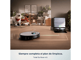 Robot aspirador - Cecotec Conga X100, 50W, Aspiración en seco/húmedo, Programable, Base de Carga, 20 kPa Succión, Negro