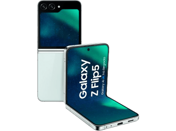 Móvil - Samsung Galaxy Z Flip5 5G, Menta, 256GB, 8GB RAM, 6,7" FHD+, Plegable, Qualcomm Snapdragon, 3700 mAh, Android 13