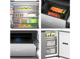 Frigorífico americano - Hisense RQ5P605NSVE, No Frost, 190 cm, 591 L, Kitchen Fit, Cajón de vacío, Inox