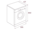 Lavadora carga frontal - Teka WMK 40740, 7 kg, 1200 rpm, 15 programas, Motor inverter, Electrónica con display digital, Blanco