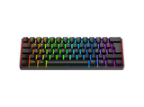 Teclado gaming - ISY IGK-5100-WT-ES, Mini RGB, Mecánico, Cable, Teclas iluminadas, Negro