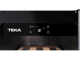 Vinoteca - Teka RVU 10020 GBK, Cíclico, 20 botellas, LED, Puerta Reversible, Doble Cristal Tintado, Negro