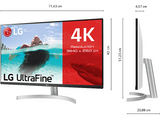 Monitor - LG 32UN500P-W, 31.5 , UHD 4K, 4 ms, 48 ~ 60 Hz , HDMI x2, DisplayPort x1, Blanco