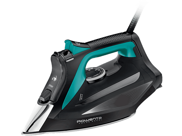Plancha de vapor - Rowenta Focus Excel DW5326D1, 2700 W, 200 g/min, 0.3 L, Microsteam 400 HD Laser, Antigoteo, Antical, Vapor Vertical, Aguamarina