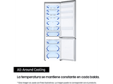 Frigorífico combi -  Samsung SMART AI RB38C675DSA/EF, No Frost,  203 cm, 390l, All-Around Cooling, WiFi, Inox