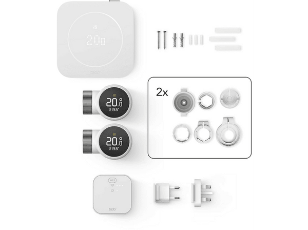 Termostato - tado Cableado X (2ª gen.) Kit de Inicio Multiespacio, Control habitaciones múltiples, Blanco