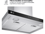 Campana decorativa - LG HCEZ2426S, 3 velocidades, 800 m³/h, 59.8 cm, ThinQ™, Acero inoxidable