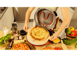 Horno eléctrico pizzas - Cecotec Fun Pizza&Co Mamma Mia, 1200 W, Doble resistencia, 420°C, Piedra de cerámica, 5 niveles, Temporizador, Red