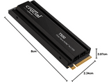 Disco duro SSD interno 2 TB - Crucial T500 PCIe Gen4 NVMe M.2 SSD with heatsink, Interno, Negro