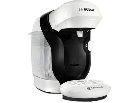 Cafetera de cápsulas - Bosch Tassimo Style TAS114E, 3.3 bar, 0.7 l, 1.400 W, Intellibrew, Tamaño Compacto, Sostenible, Blanco