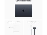 Apple MacBook Air (2022) MLY33Y/A, 13.6 Retina, Chip M2 Apple, CPU de 8 núcleos, GPU de 10 núcleos, 24GB RAM, 256GB de SSD, USB-C 70W, Medianoche