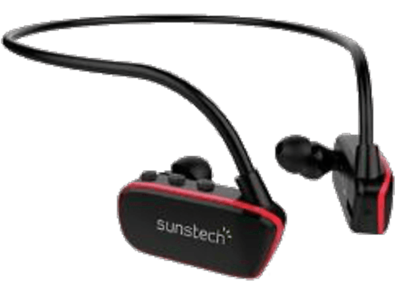 Reproductor MP3 - Suntech Argos, 8GB, 10h Autonomía, Waterproof, Sumergible, USB, Rojo