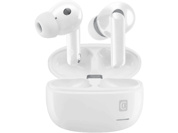 Auriculares inalámbricos - CellularLine BTECLIPSETWSW, Intraurales, Bluetooth, Blanco