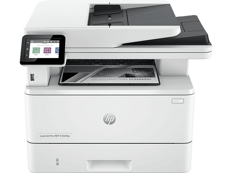 Impresora multifunción - HP LaserJet Pro 4102dw, 40 ppm, Bluetooth, Wi-Fi® Direct, HP Smart,  Blanco