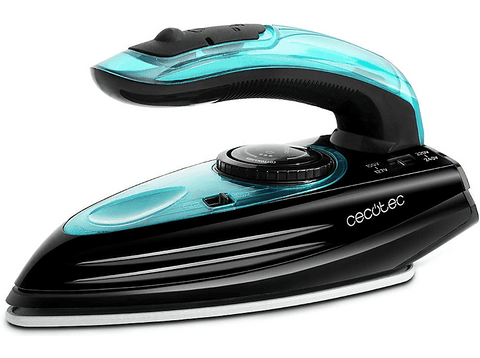 Plancha de vapor - Cecotec GoForce 8000 Folding Titanium, De viaje, 1200 W, 53 g/min, Negro