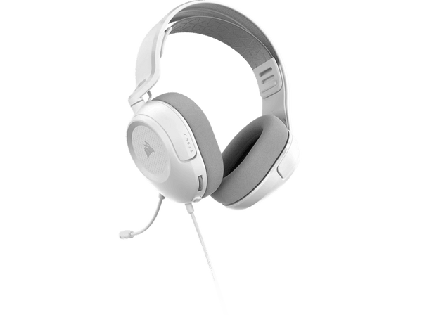 Auriculares gaming - Corsair HS35 V3, Con cable, Transductores de neodimio de 50 mm, Multiplataformas, Blanco