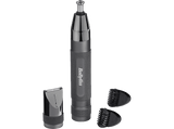 Cortapelos nariz - Babyliss E111E Super-X Metal, Nariz, Orejas y Cejas, Cabezales intercambiables, Black Edition