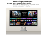 Monitor - LG 27U731SA-W, 27 UHD 4K, 60 Hz, 5 ms, Smart Monitor,  IPS, 2x HDMI, HDR10, Altavoces incorporados, Blanco